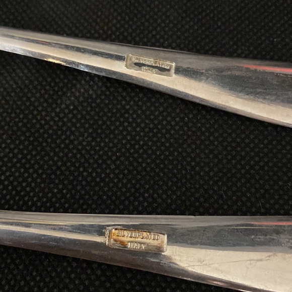 Vintage Silver Plated Italy Silverware,Flatware, Serving Fork & Spoon Salad Set - Picture 7 of 9